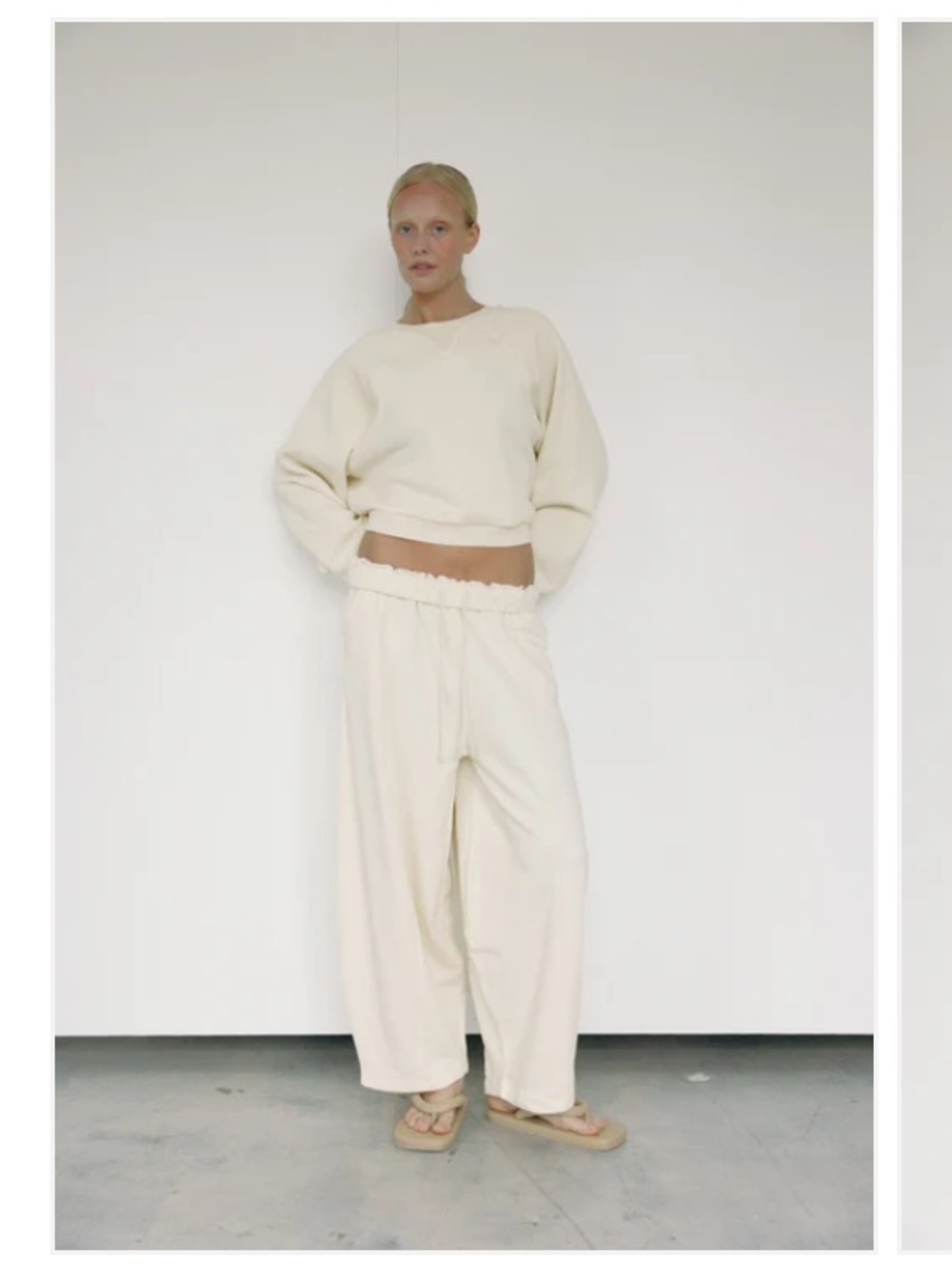 Boheme Barrel Sweat in Milk M/L